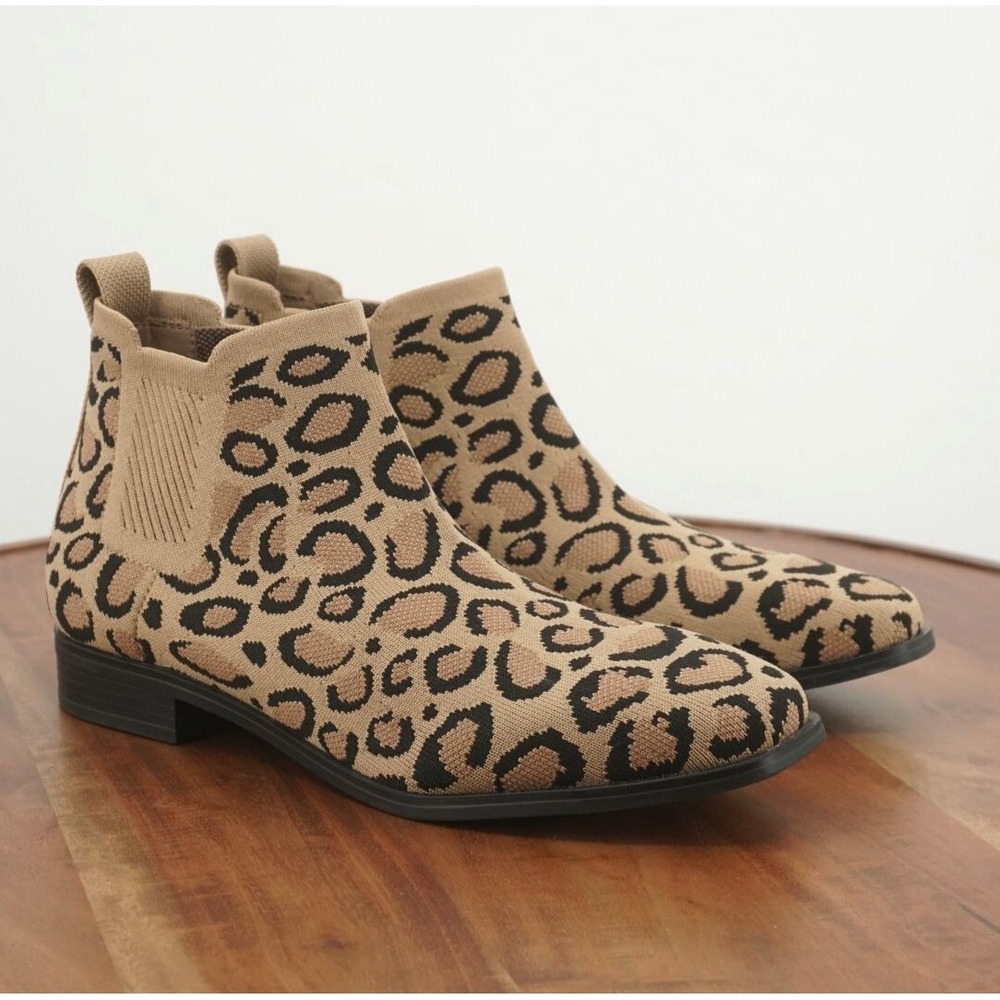 Leopard Print Ankle Boots